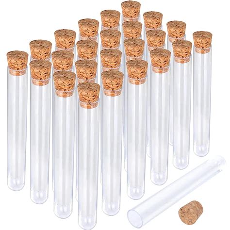 Pcs X Mm Transparent Laboratory Clear Plastic Test Tubes With