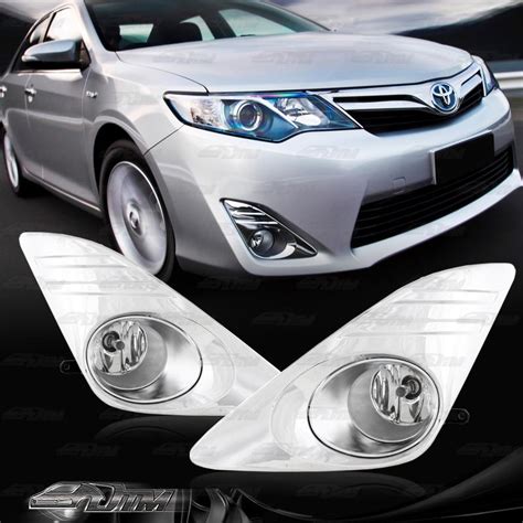 Purchase 2012 Toyota Camry Clear Lens Chrome Housing White Cover Bumper