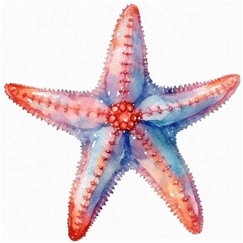 Premium AI Image A Watercolor Painting Of A Starfish