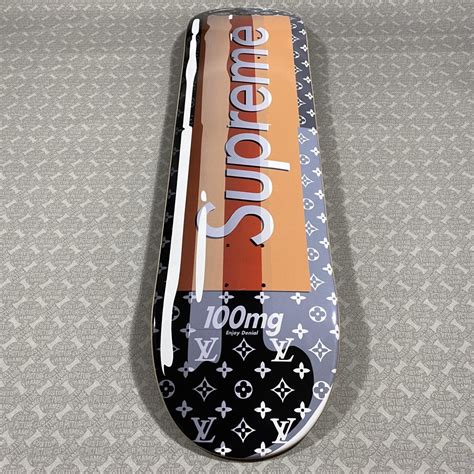 Denial Supreme Vuitton Smashup Pill Orange Skate Deck C