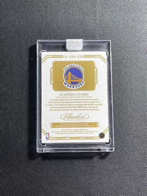 【超新星精品】2022 23 Panini Flawless Stephen Curry 手提 勇士 库里 25编 Patch签字 卡签