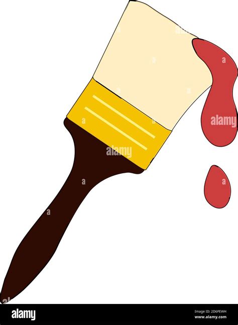 Paint Brush Illustration Vector On White Background Stock Vector