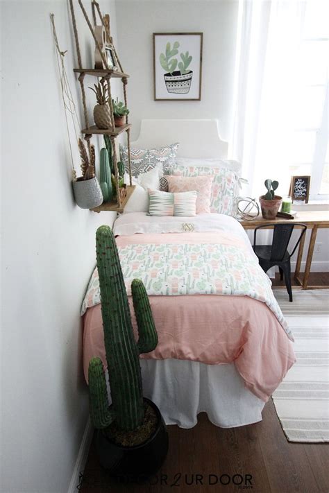 Peach Cactus Dorm Bedding And Dorm Room Decor Shop This Years Hottest