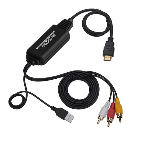 Buy Anber Tech Rca To Hdmi Converter Cable Av To Hdmi Adapter Cable Cord 3rca Cvbs Composite