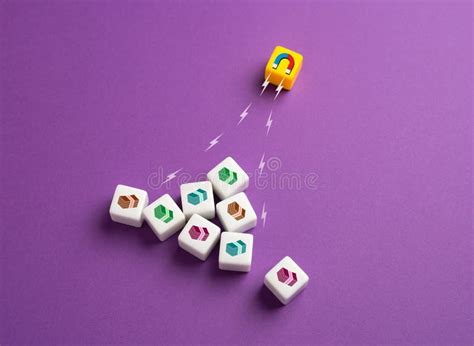 Magnet Attracting Money Attract Investment Borrow Stock Photo Image