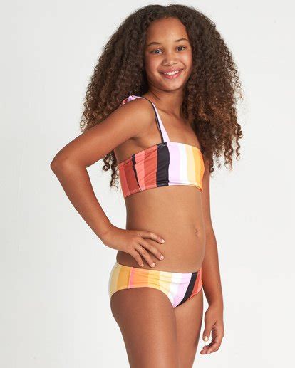 Sunset Glow St Striped Bikini Set For Teen Girls Billabong