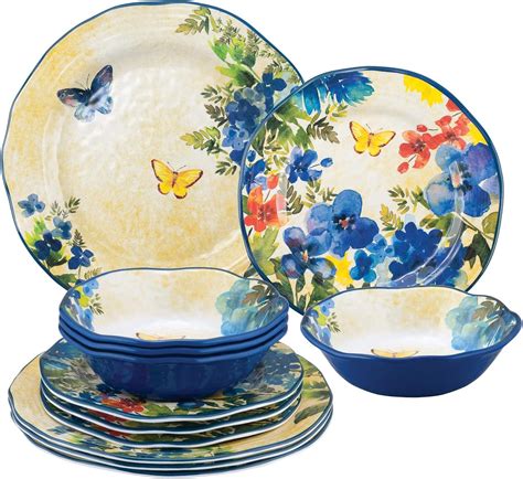 Amazon Upware Piece Melamine Dinnerware Set Includes Dinner