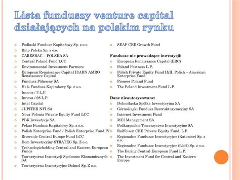 Ppt Fundusze Venture Capital I Anio Y Biznesu Powerpoint Presentation