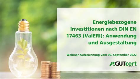 Energiebezogene Investitionen Nach Din En Valeri Anwendung Und