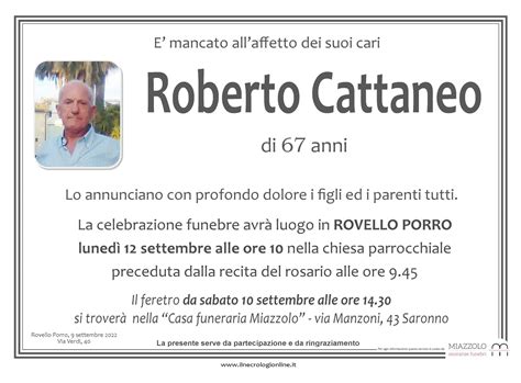 ROBERTO CATTANEO Necrologi Online E Annunci Funebri