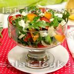 Салат с брынзой и шампиньонами