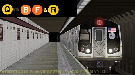 OpenBVE Special Q Train To Forest Hills 71 Av Via 6 Avenue Exp 63 St