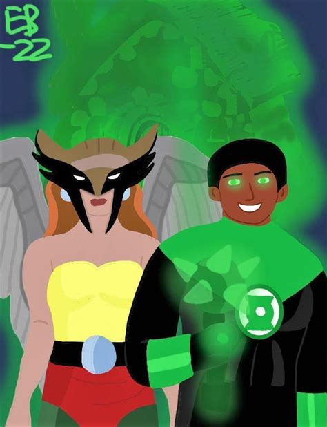 Green Lantern Hawkgirl American Gothic By Leck Zilla On Deviantart