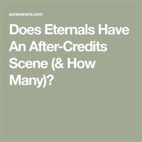 Does Eternals Have An After Credits Scene How Many Marvel