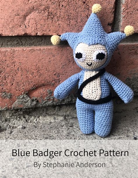 Blue Badger Crochet Pattern PDF Download - Etsy