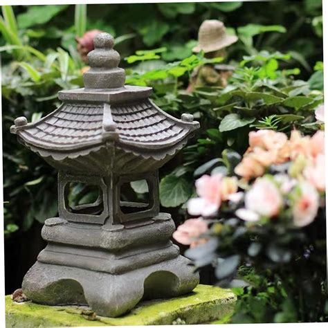 Naisicore Pagoda Garden Statues 34cm 13 38inch Resin