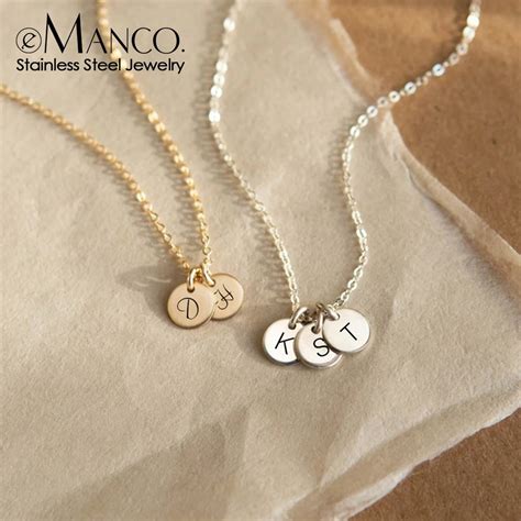 EManco Collier En Acier Inoxydable Avec Nom Personnalis Pendentif En