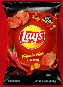 Lay S Flamin Hot Flavored Potato Chips Pack Of