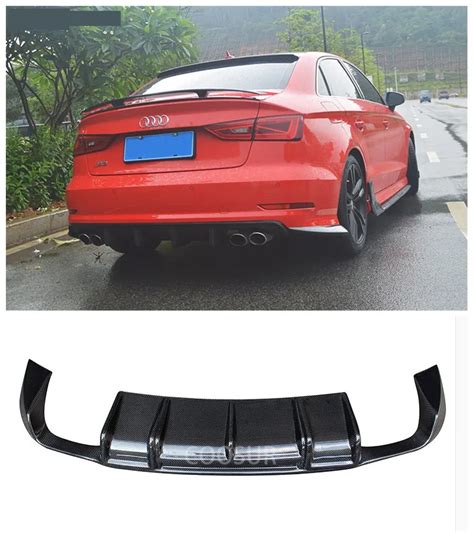 For Audi A3 S3 Rs3 2014 2015 2016 2017 Carbon Fiber Rear Lip Spoiler High Quality Bumper