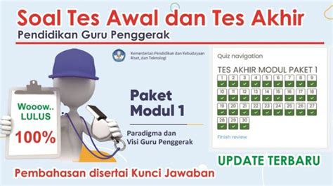 Kunci Jawaban Post Test Modul 1 Guru Penggerak Pmm 2024 Paradigma Dan