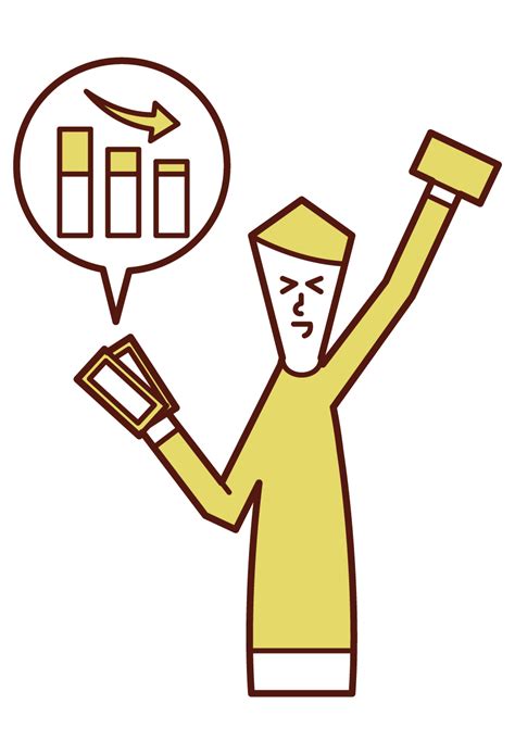 減税に喜ぶ人（男性）のイラスト フリーイラスト素材集 Kukukeke