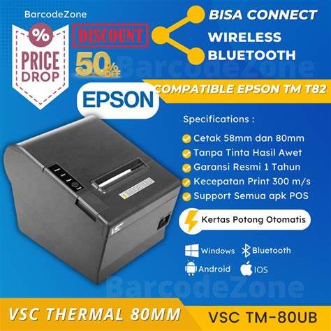 Jual Printer Thermal Bluetooth Mm Vsc Tm Ub Kasir Android Ios Usb