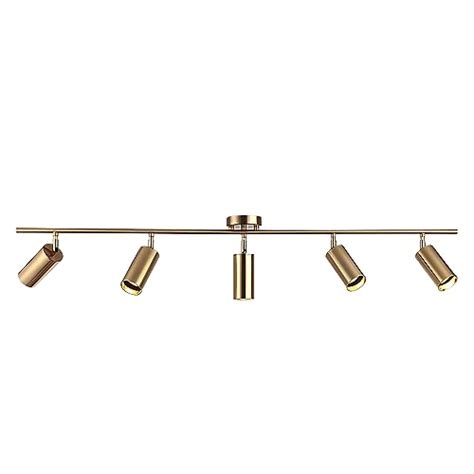 Snapklik 5 Light LED Track Lighting Fixtures Ceiling Gold Modern