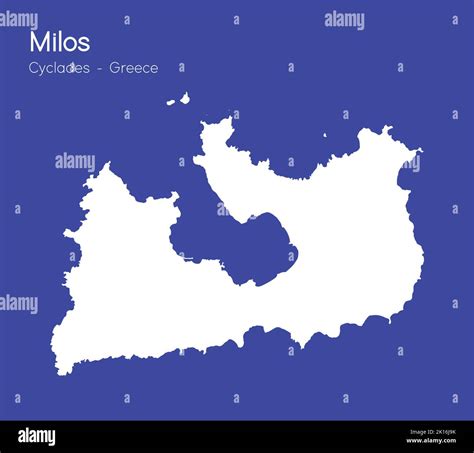 Island milos map hi-res stock photography and images - Alamy