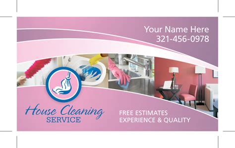 Residential & House Cleaning Business Card Samples & Examples ...