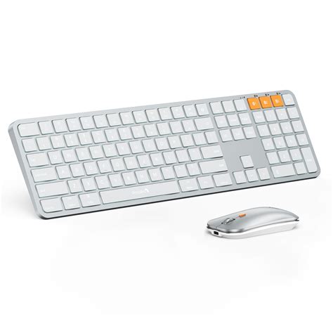 ProtoArc KM100 Wireless Backlit Bluetooth Keyboard & Mouse for Mac ...