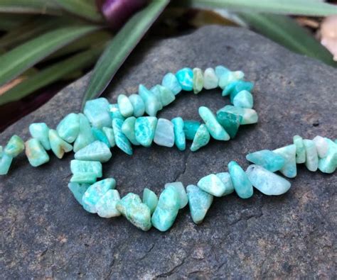 Russian Amazonite Gemstone Chip Beads Long Strand My Beads