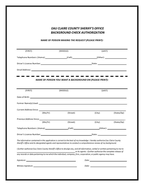 47 Free Background Check Authorization Forms Templatelab