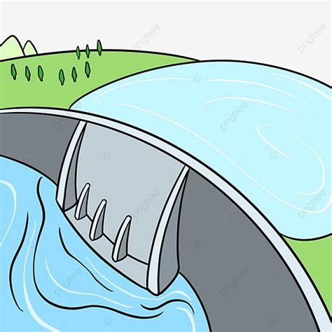 Dams Clipart Vector Cartoon Cistern Dam Clipart