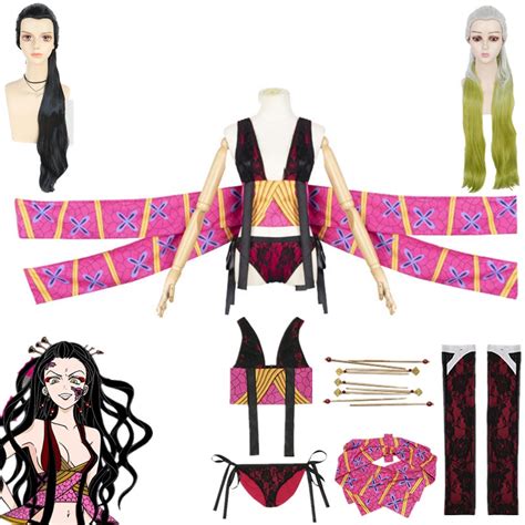 Anime Demon Slayer Kimetsu No Yaiba Daki Cosplay Costume Headwear Sexy