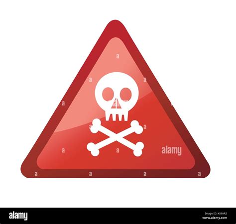 Warning sign with skull Stock Vector Image & Art - Alamy