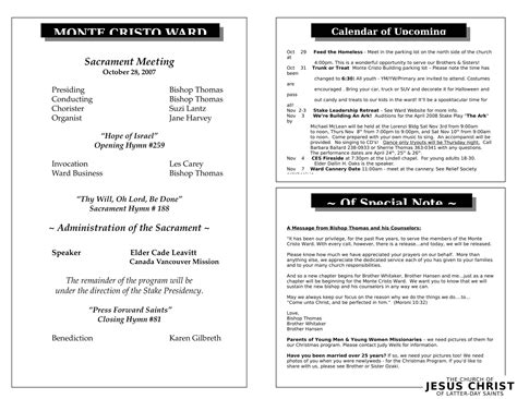 Free Printable Church Bulletin Templates Word