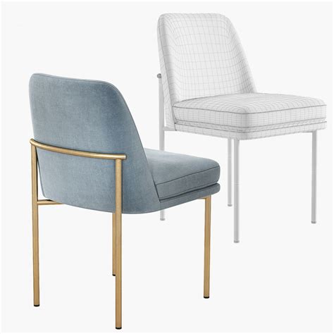 West Elm Jack Metal Frame Dining Chair D Model For Vray Corona