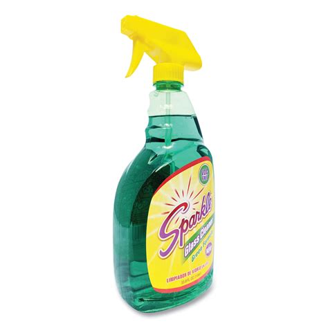 Sparkle Green Formula Glass Cleaner 33 8 Oz Bottle Mac Janitorial Supply Inc