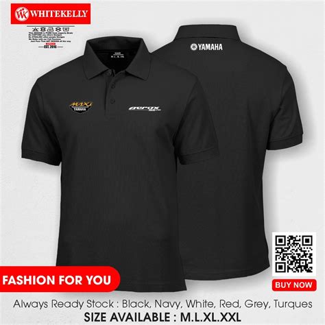 Jual Poloshirt Polo Kaos Kerah AEROX 155 VVA LOGO YAMAHA BD Termurah