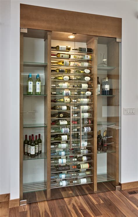 Gorgeous Glass Wine Closet Easy Conversion From A Standard Closet