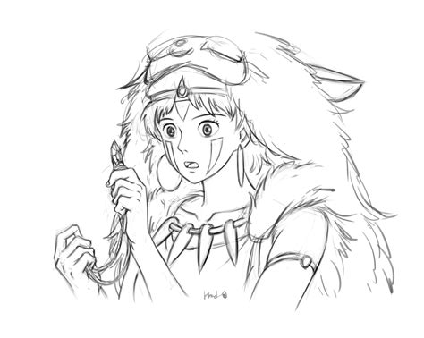 San サン Princess Mononoke Coloring Home