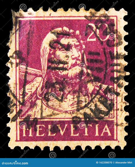 Postage Stamp Printed In Switzerland Shows William Tell 20 Ct Swiss