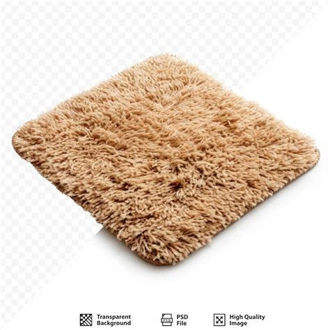 Stylish Soft Beige Carpet Isolated On White Premium Ai Generated Psd