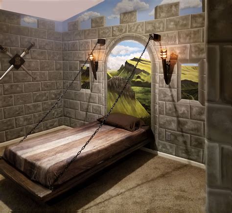 Our Diy Medieval Castle Playroomkids Bedroom For Our Grandkids