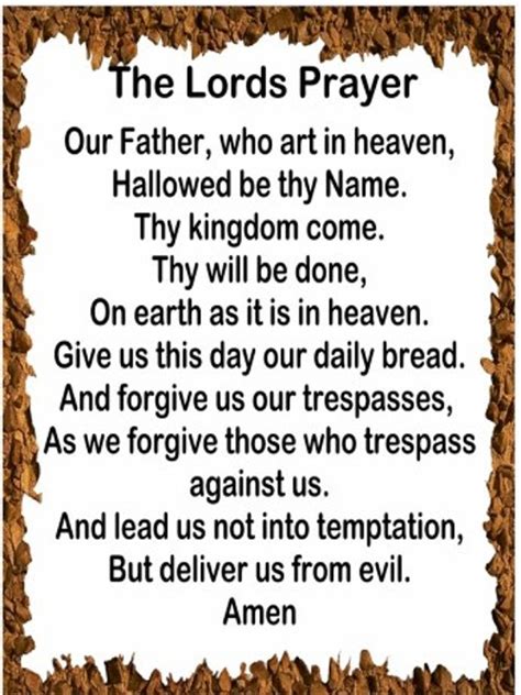 6 Best Images Of Lutheran Lords Prayer Printable Version Printable