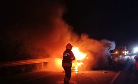 Kaza yapan araç alev topuna döndü Trabzon Haber Haber61