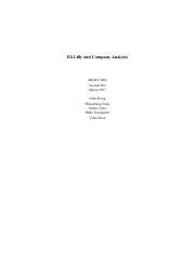 SAMPLE Mgmt Paper 1 Pdf Eli Lilly And Company Analysis MGMT 3004