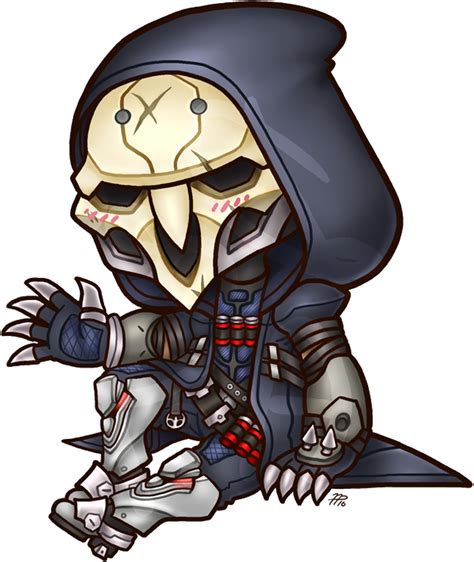 Download Reaper Sticker Overwatch Characters Chibi Png Clipart Png