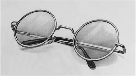 How To Draw Glasses How To Draw Spectacles Realistic Glass Drawing كيفية رسم نظارات Youtube