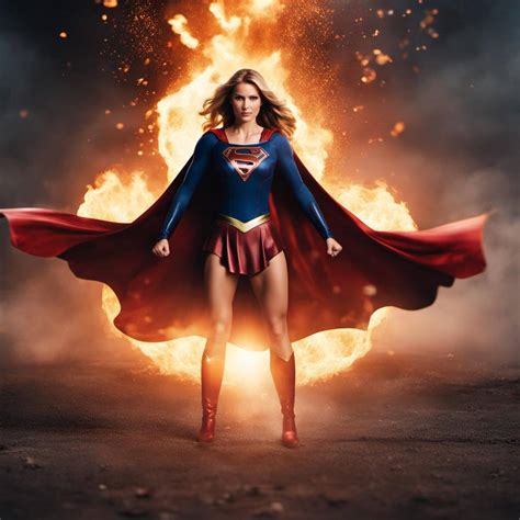 Logo Supergirl Feuer Metall Glut Explosion By Vision4you2 On Deviantart
